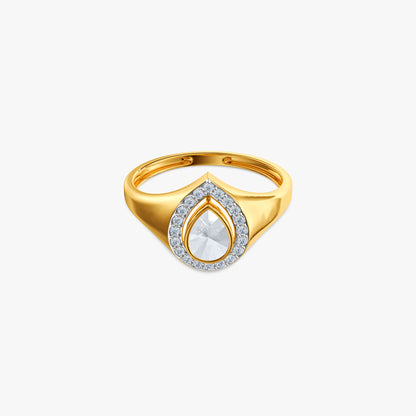 Gold Dastaan Lab Grown Diamond Ring (Size 12)