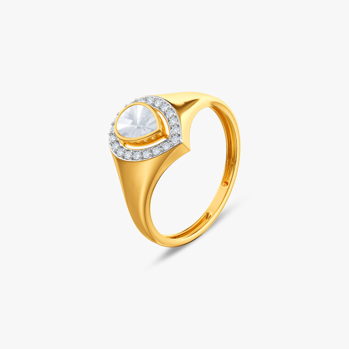 Gold Dastaan Lab Grown Diamond Ring (Size 12)