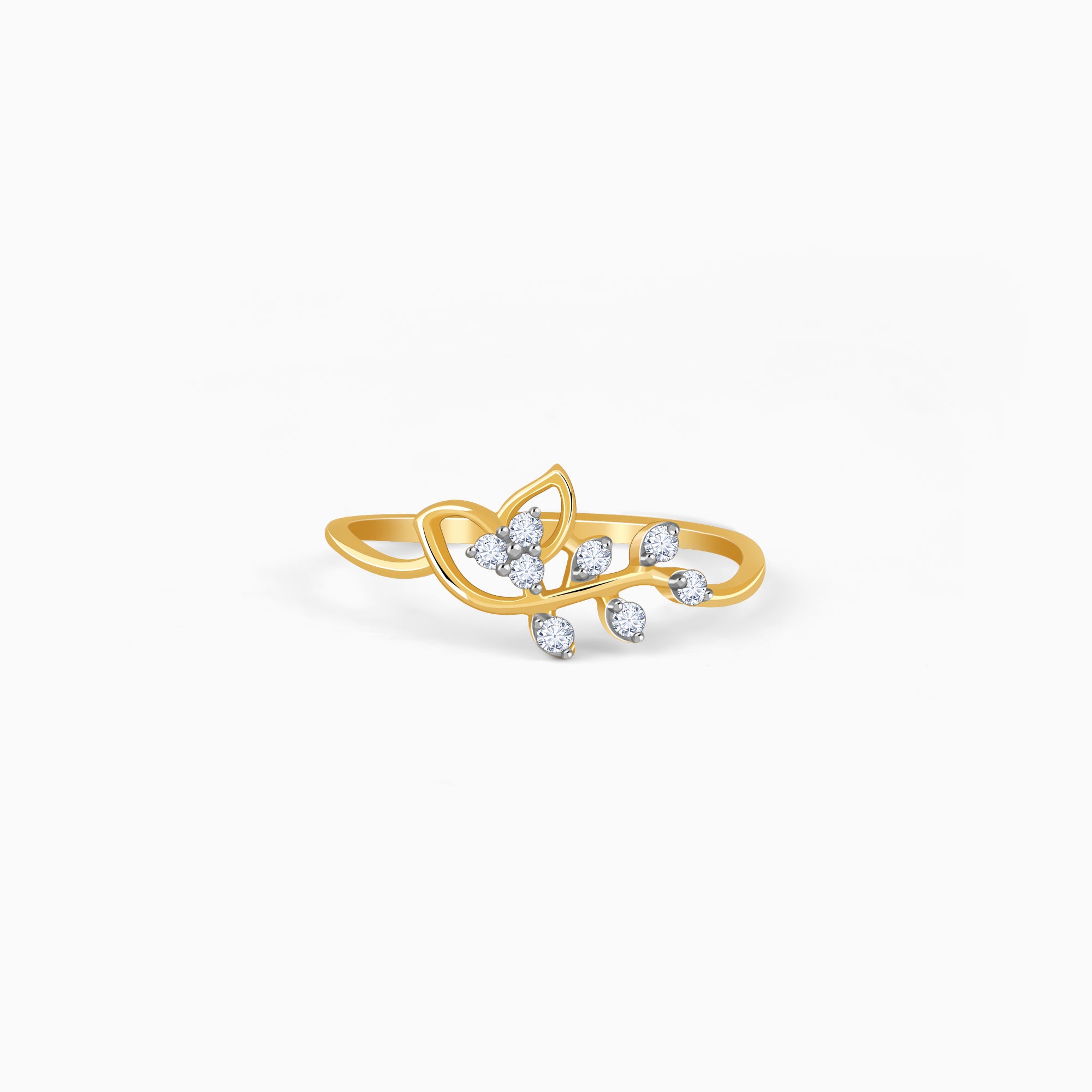 Gold Magnificent Petals Lab Grown Diamond Ring