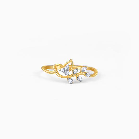 Gold Magnificent Petals Lab Grown Diamond Ring
