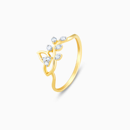 Gold Magnificent Petals Diamond Ring
