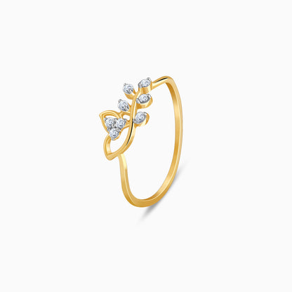 Gold Magnificent Petals Lab Grown Diamond Ring