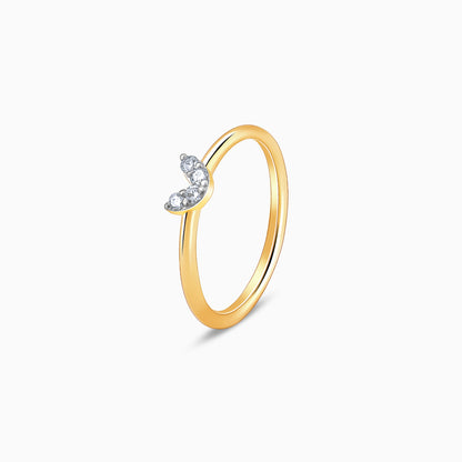 Gold Adorable Butterfly Diamond Ring