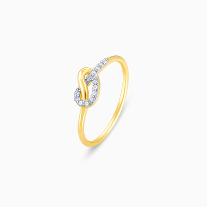 Gold Classic Knotted Diamond Ring