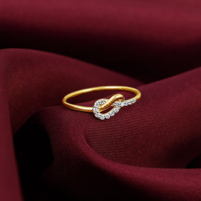 Gold Classic Knotted Diamond Ring