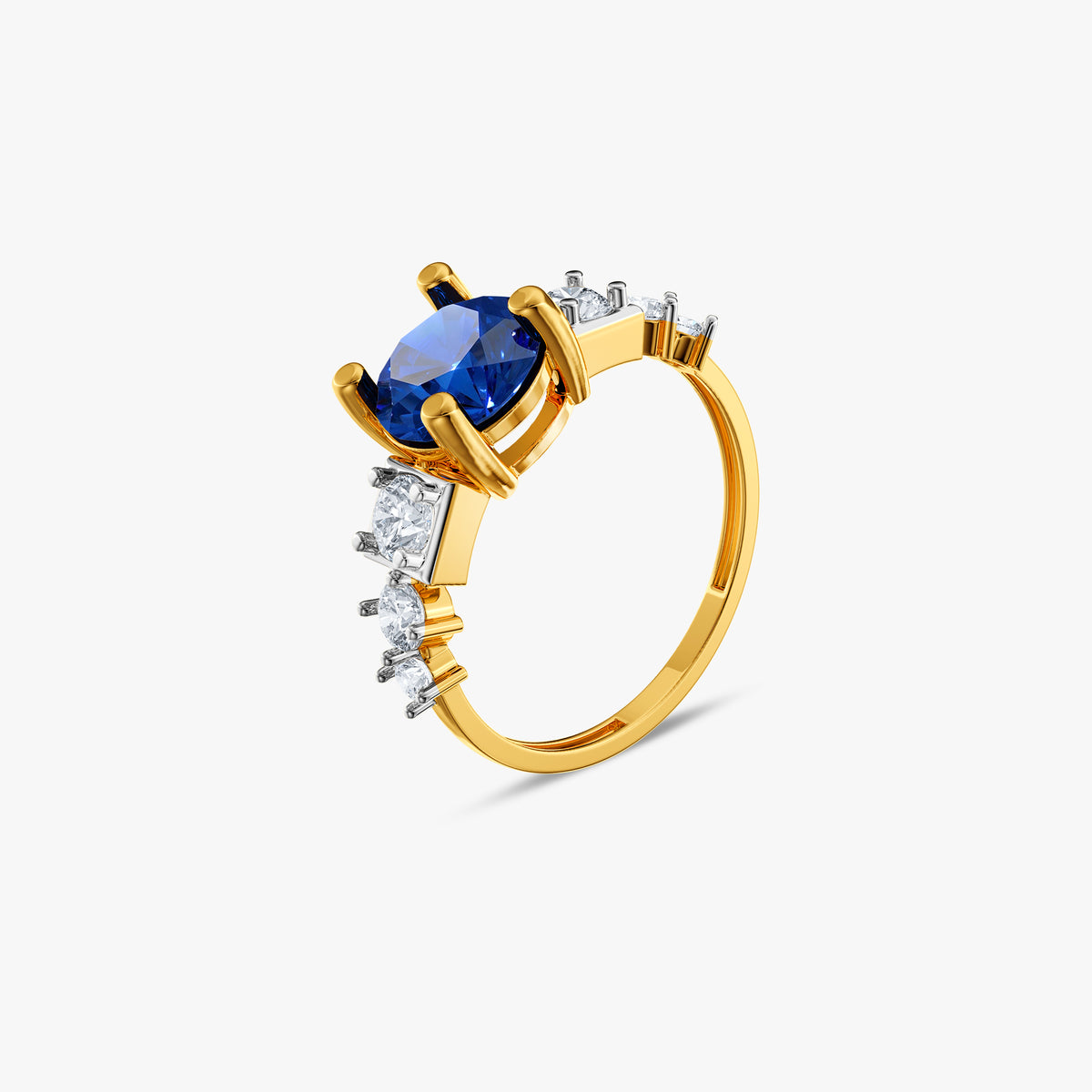 Gold Meghashyam Lab Grown Diamond Ring (Size 12)