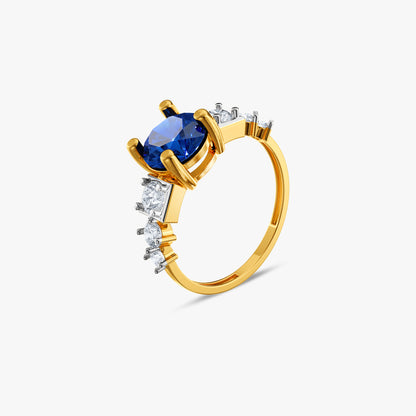 Gold Meghashyam Lab Grown Diamond Ring (Size 12)