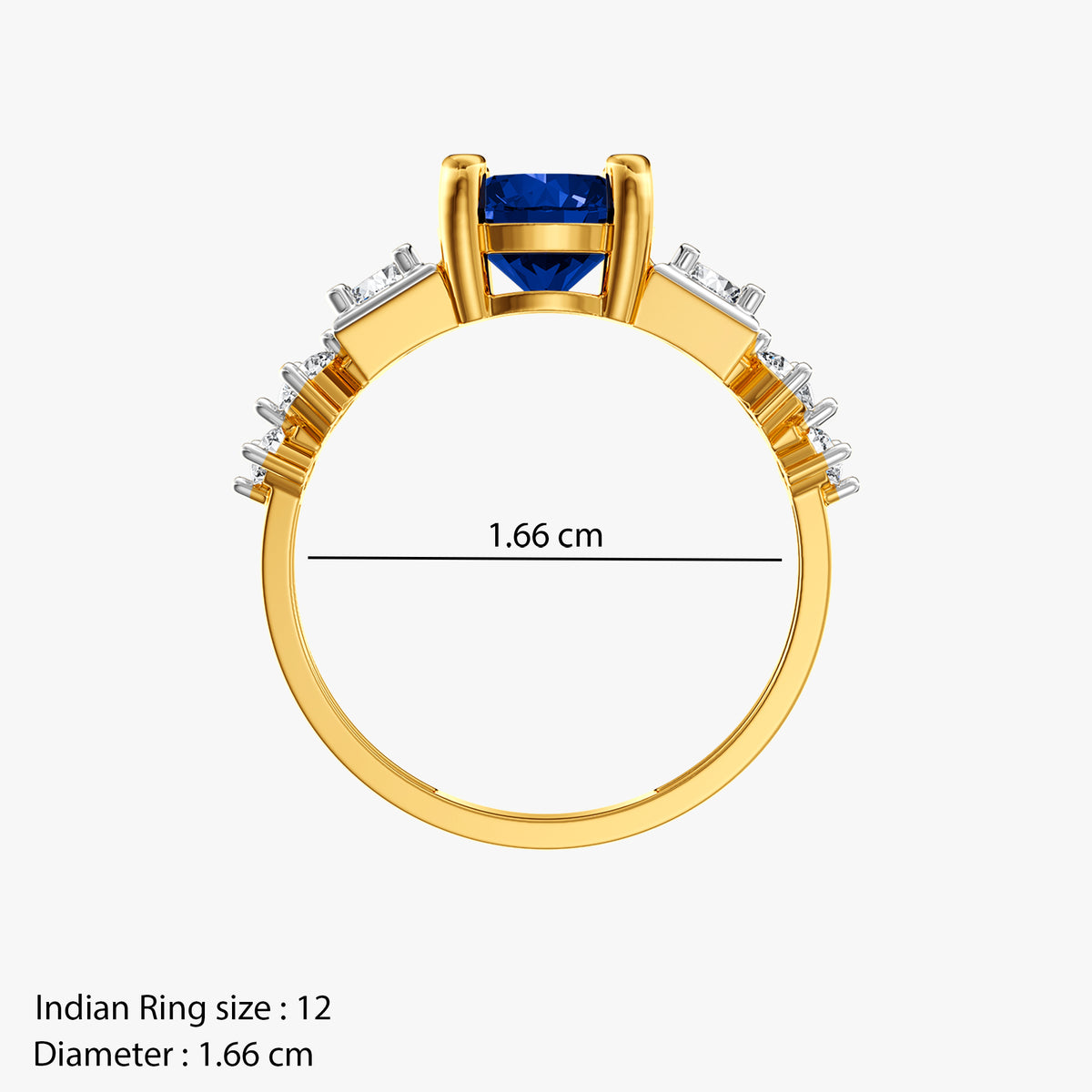 Gold Meghashyam Lab Grown Diamond Ring (Size 12)