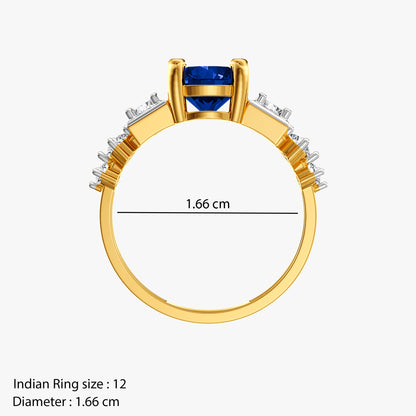 Gold Meghashyam Lab Grown Diamond Ring (Size 12)