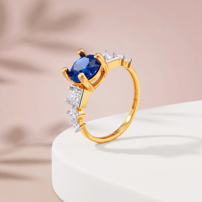 Gold Meghashyam Lab Grown Diamond Ring (Size 12)