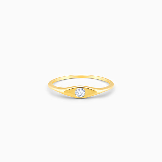 Gold Sun Gaze Diamond Ring