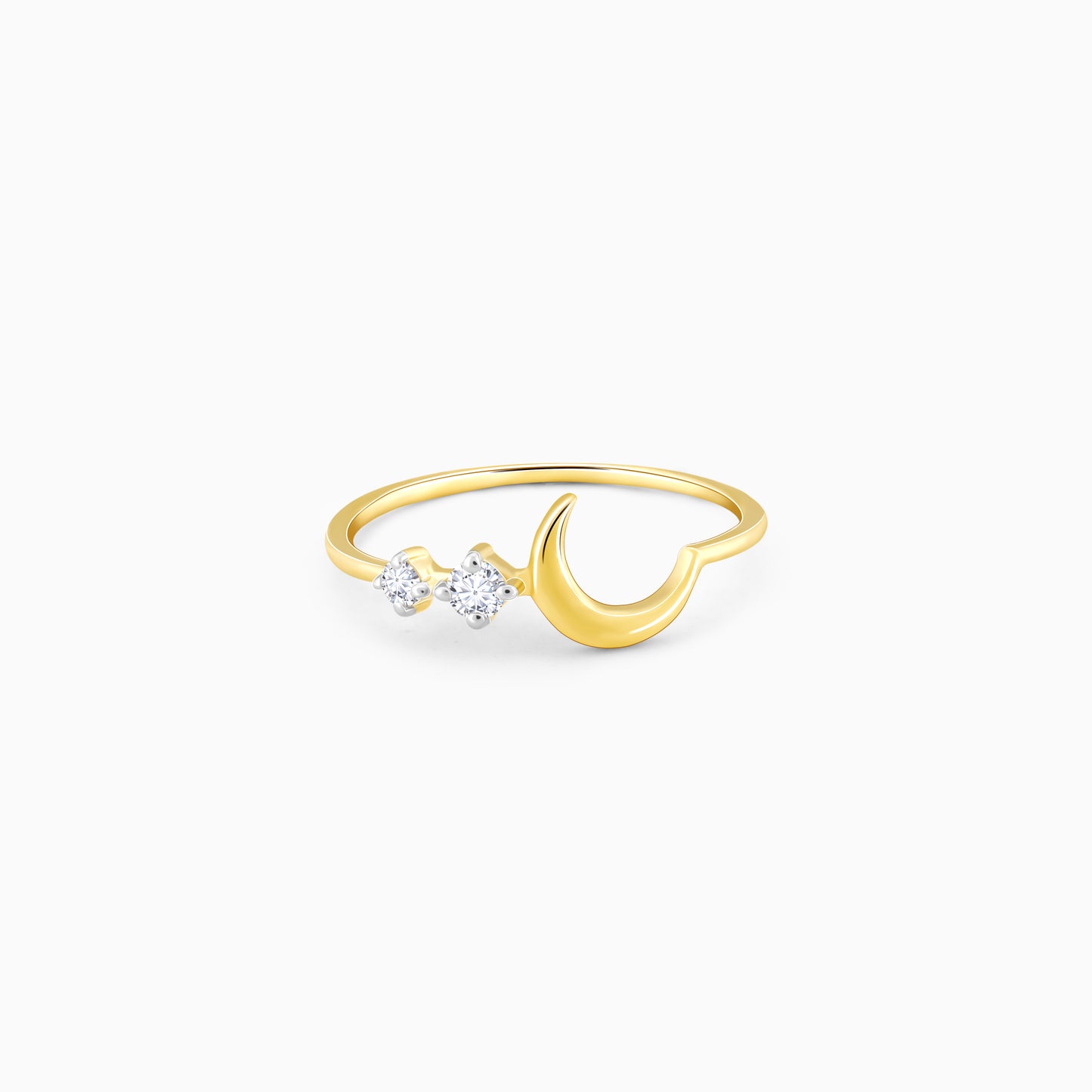Gold Luna Diamond Ring