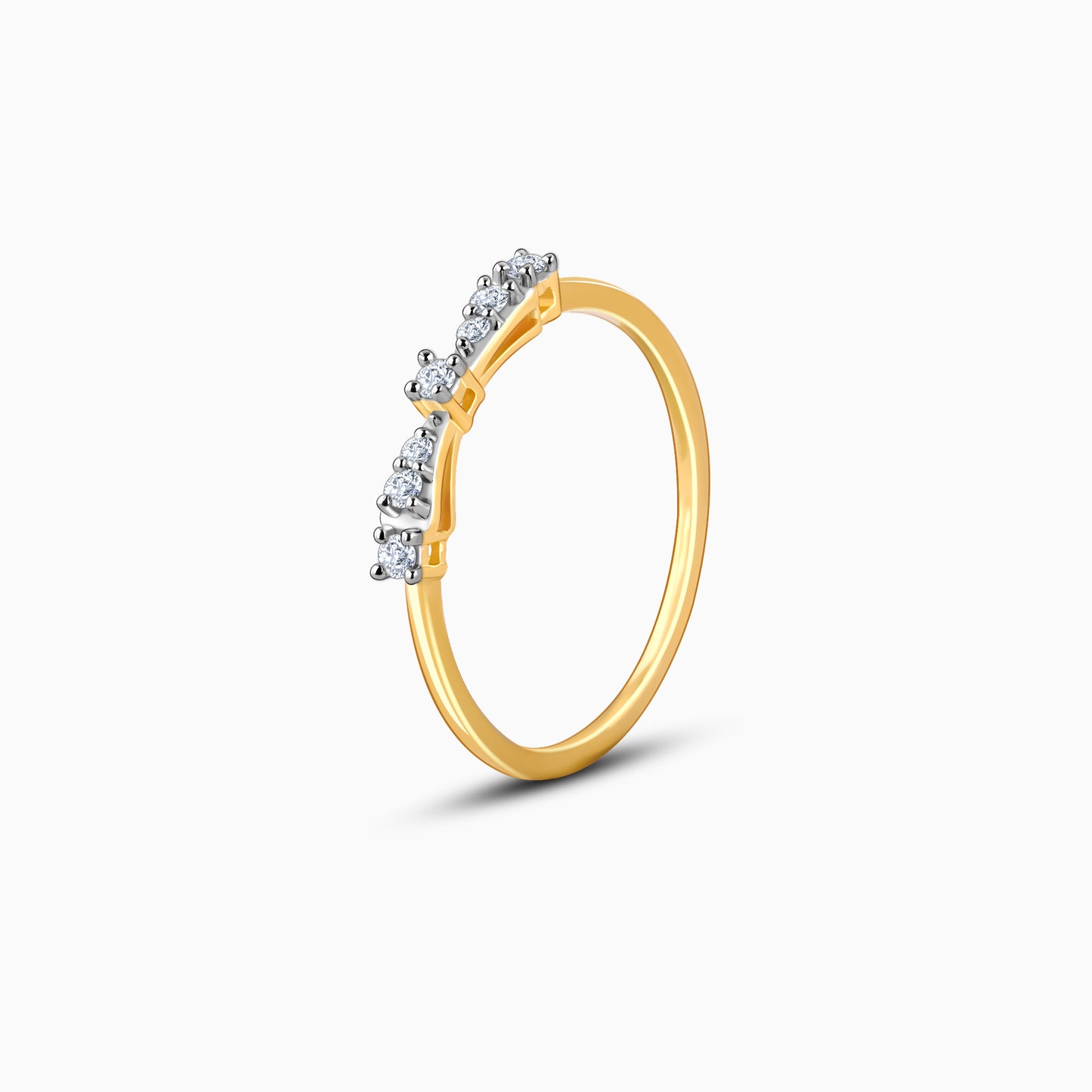 Gold Bow Diamond Ring