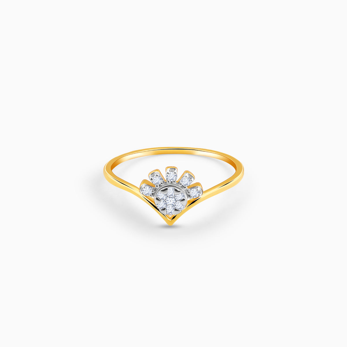 Gold Sunshine Diamond Ring