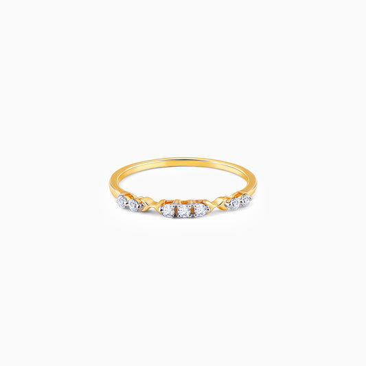 Gold Merger Diamond Ring