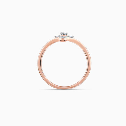 Rose Gold Sun Dangler Diamond Ring