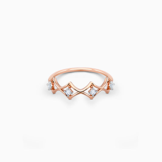 Rose Gold Quadril Diamond Ring
