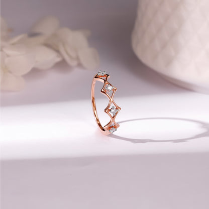 Rose Gold Quadril Diamond Ring