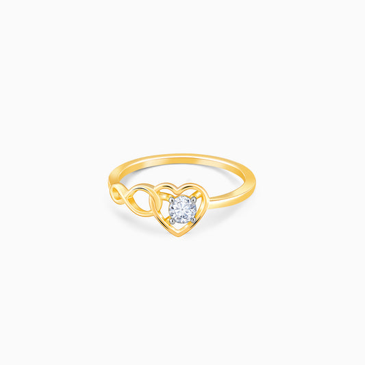 Gold Infinity Love Diamond Ring