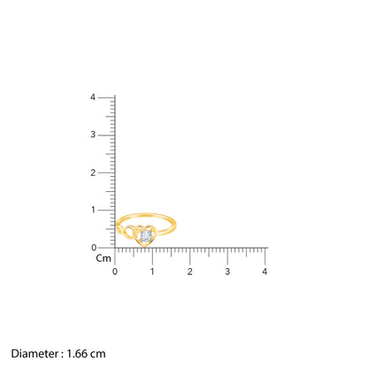 Gold Infinity Love Diamond Ring