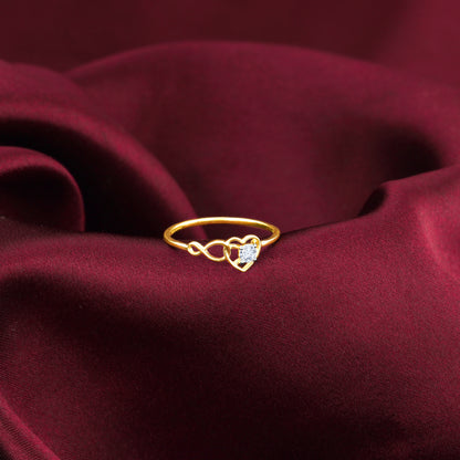 Gold Infinity Love Diamond Ring