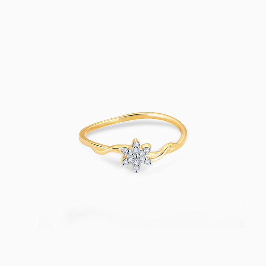 Gold Blooming Jasmine Diamond Ring