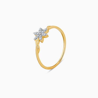 Gold Blooming Jasmine Diamond Ring