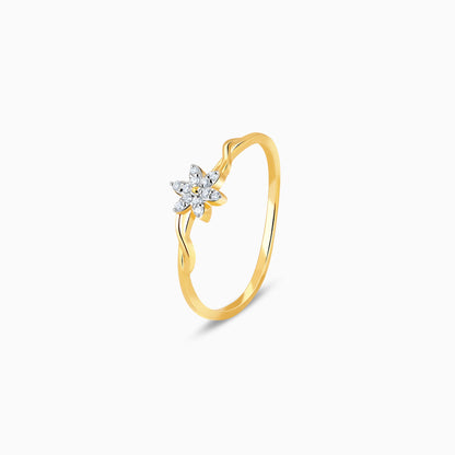 Gold Blooming Jasmine Diamond Ring