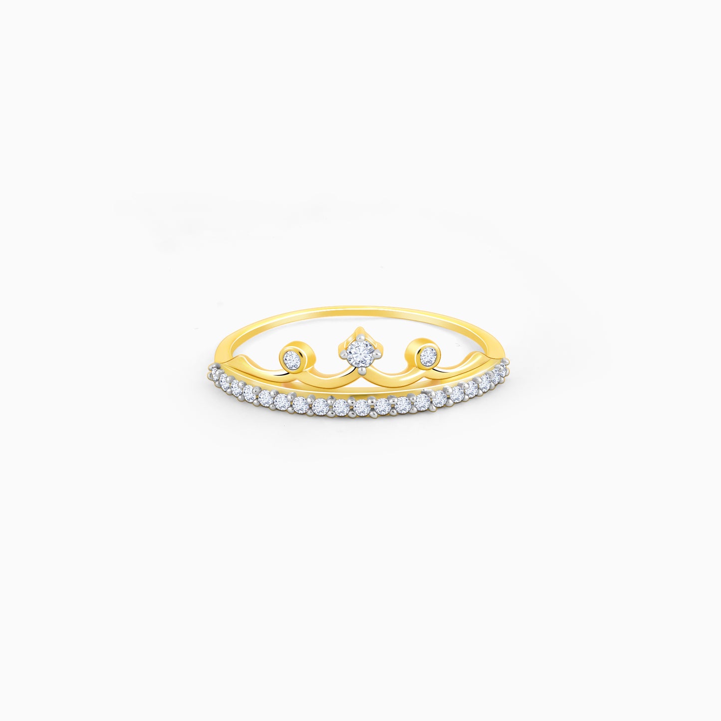 Gold Crowning Diamond Ring