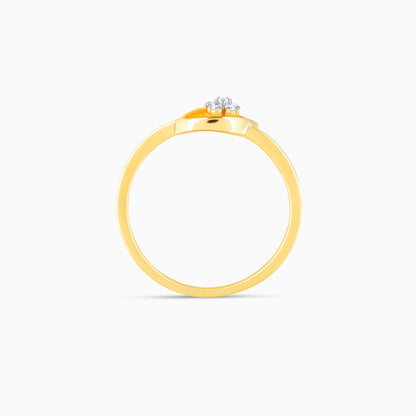 Gold Glowing Flower Diamond Ring