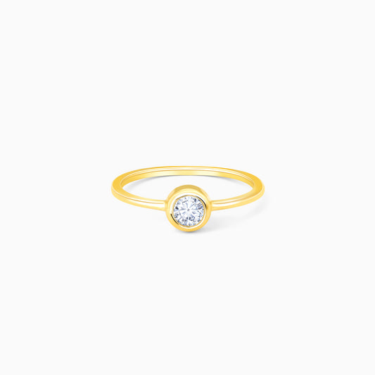 Gold Cherished Love Solitaire Diamond Ring