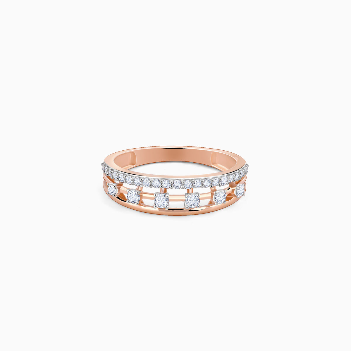 Rose Gold Amicable Diamond Ring