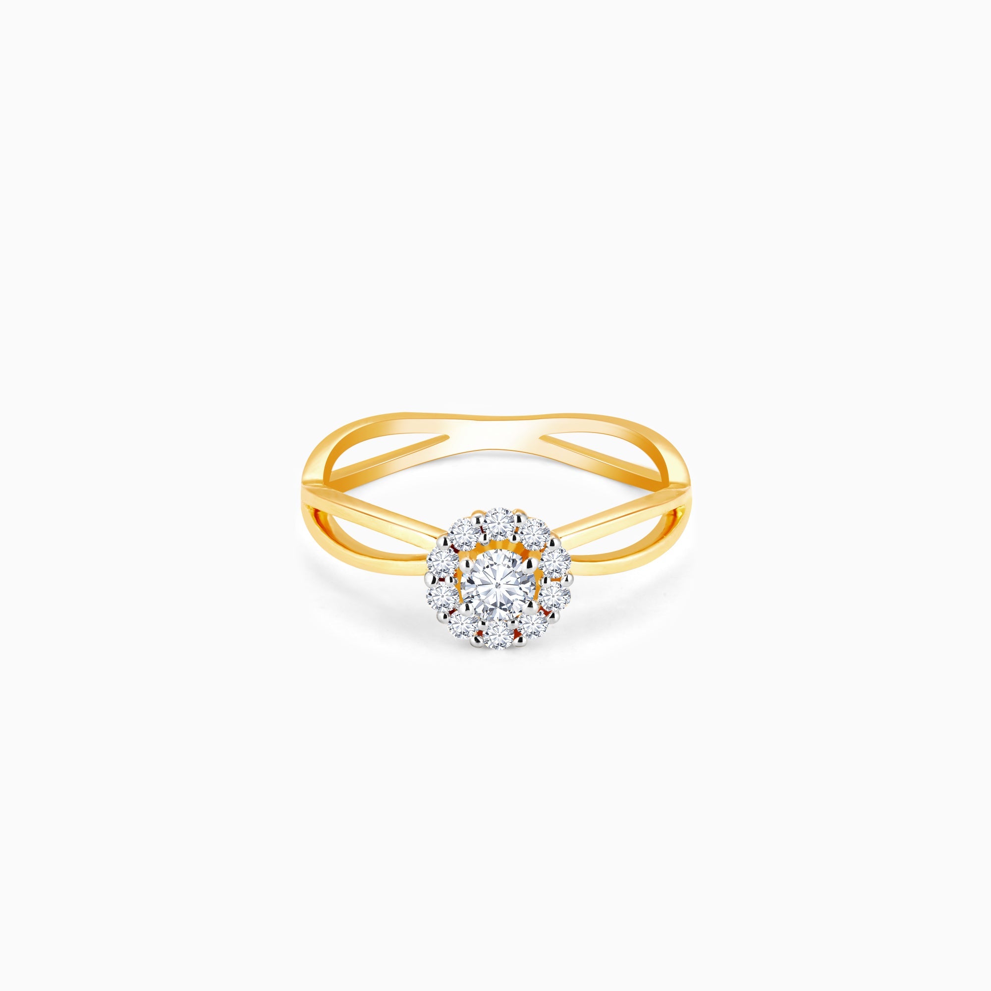 Gold Sparkling Love Diamond Ring - Image 1