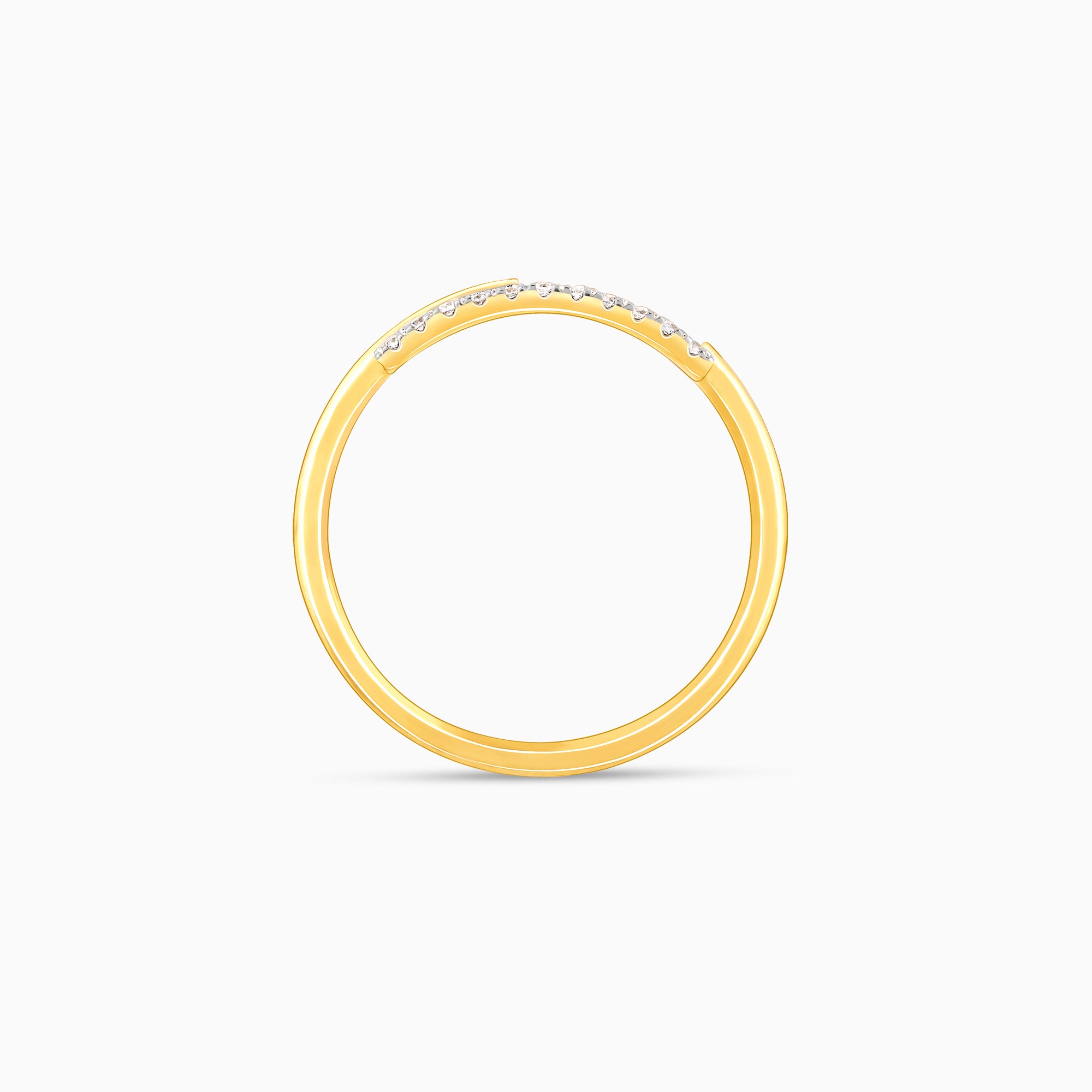 Gold Intertwined Diamond Ring - view 5