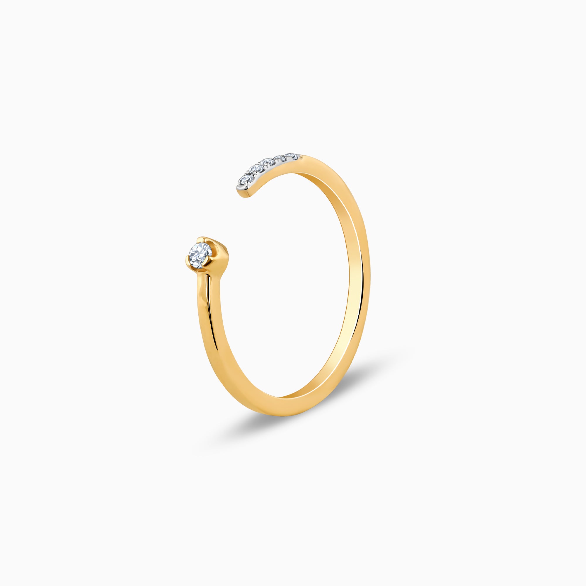 Gold Open Horizon Diamond Ring - view 4