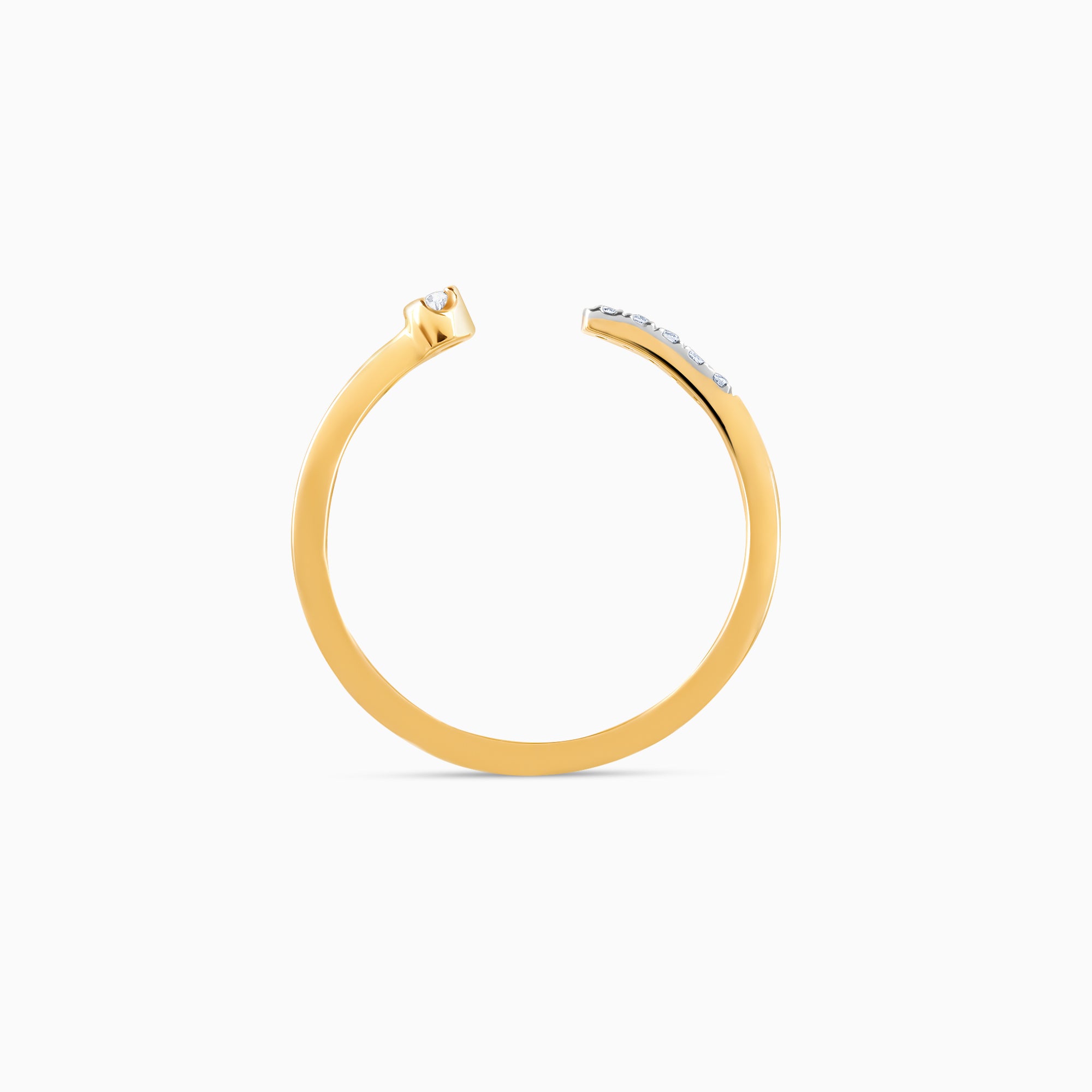 Gold Open Horizon Diamond Ring - view 5