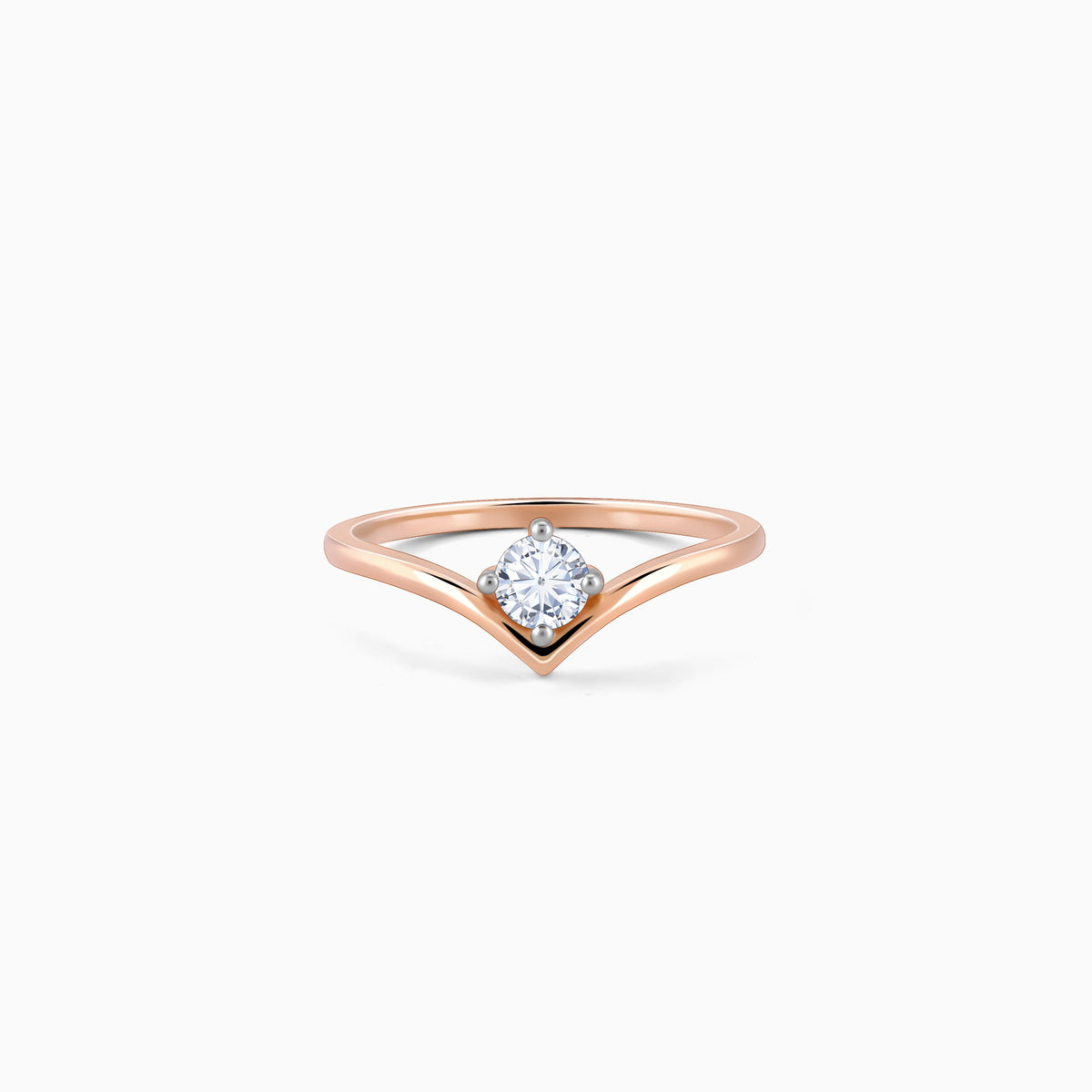 Rose Gold Evaris Solitaire Lab Grown Diamond Ring