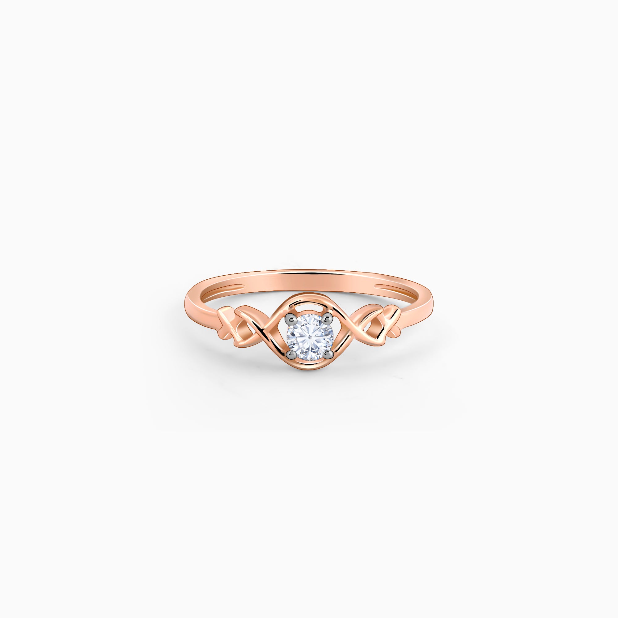 Rose Gold Jubilant Solitaire Diamond Ring - Image 1