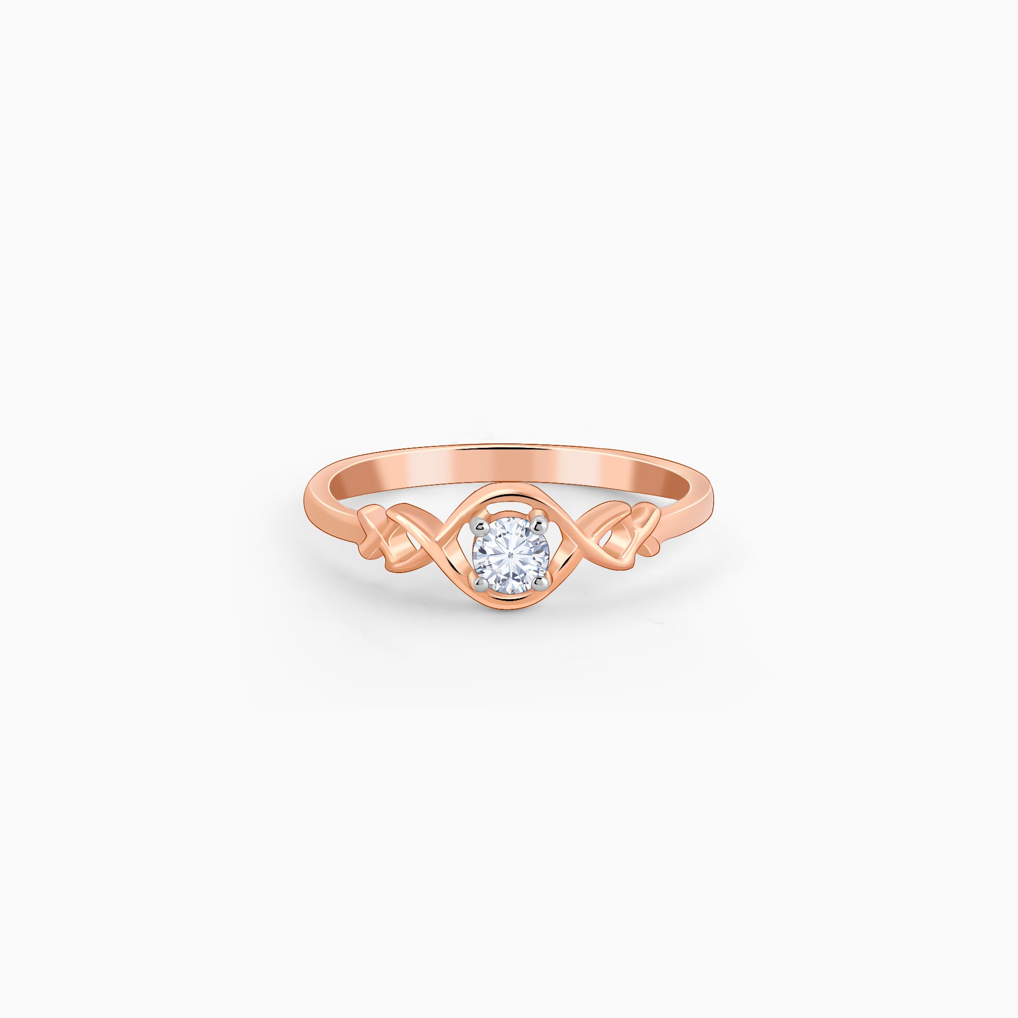 Rose Gold Jubilant Solitaire Lab Grown Diamond Ring - Image 1