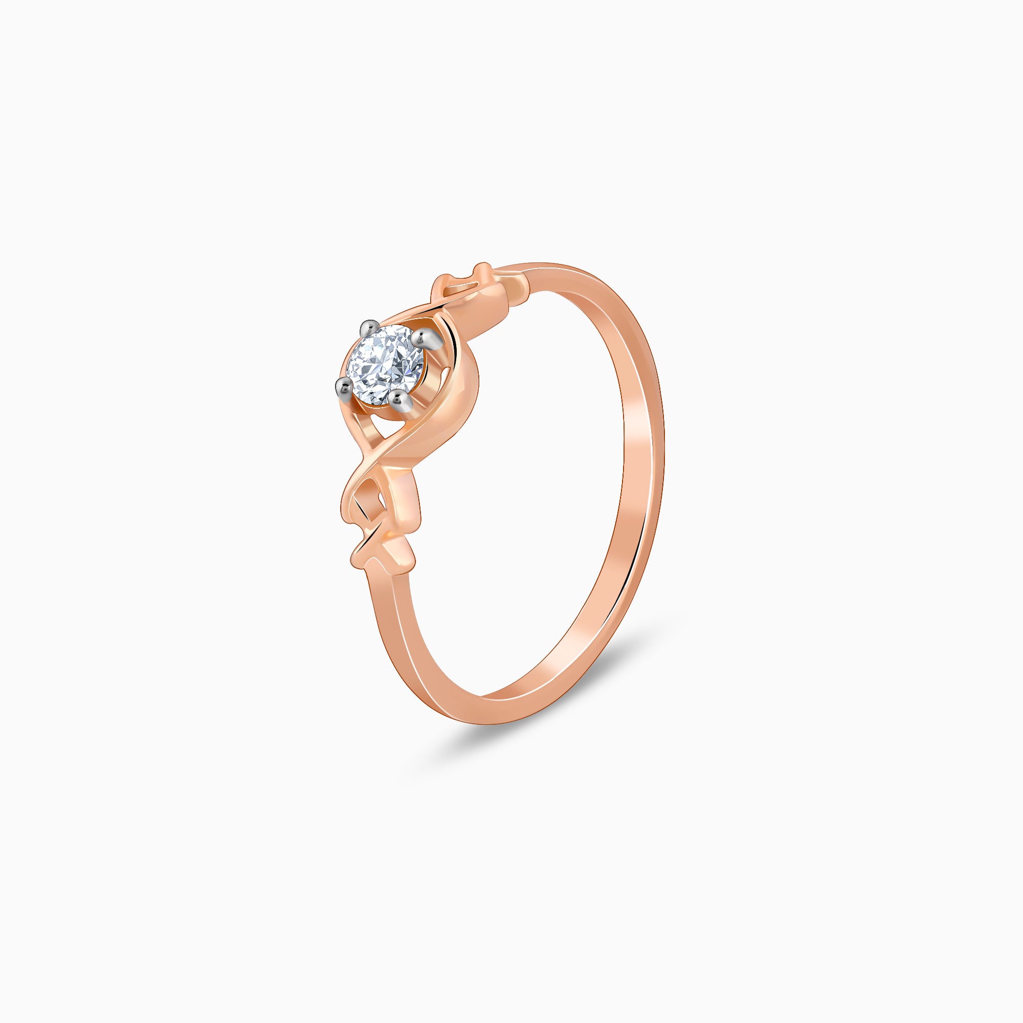 Rose Gold Jubilant Solitaire Lab Grown Diamond Ring - view 4