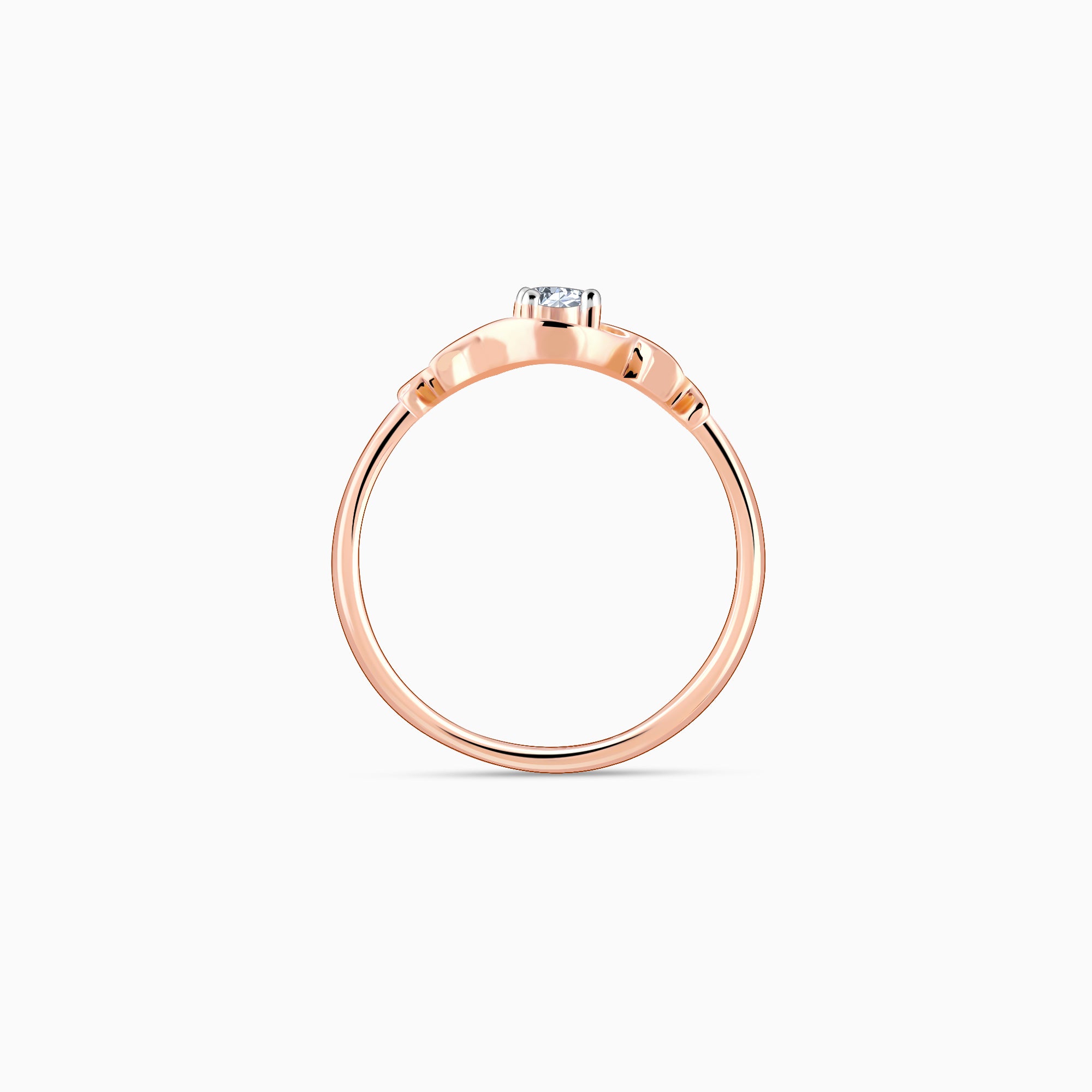 Rose Gold Jubilant Solitaire Lab Grown Diamond Ring - view 5