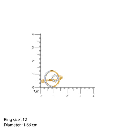 Gold Serene Flora Diamond Ring