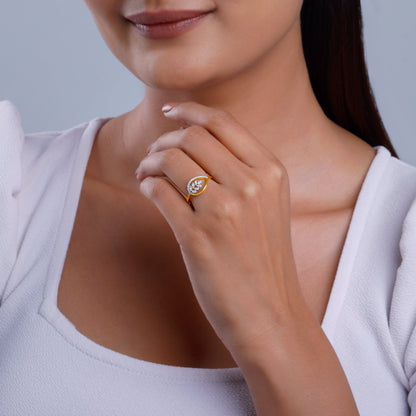 Gold Branchshine Diamond Ring