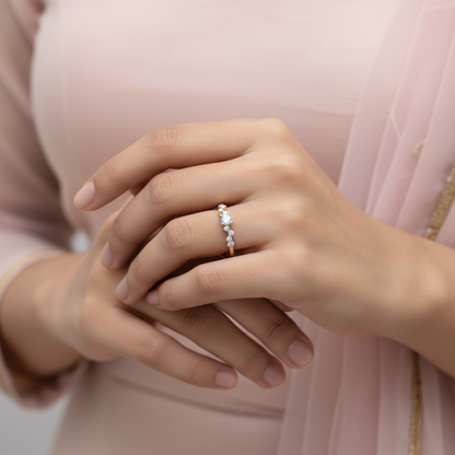 Gold Velvet Light Lab Grown Diamond Ring