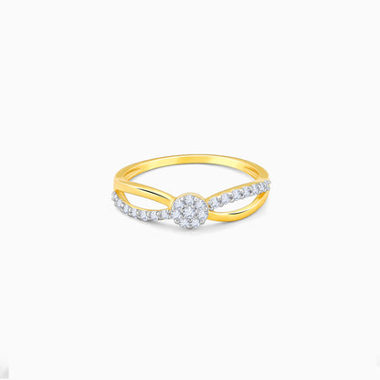 Gold Intertwined Spark Lab Grown Diamond Ring