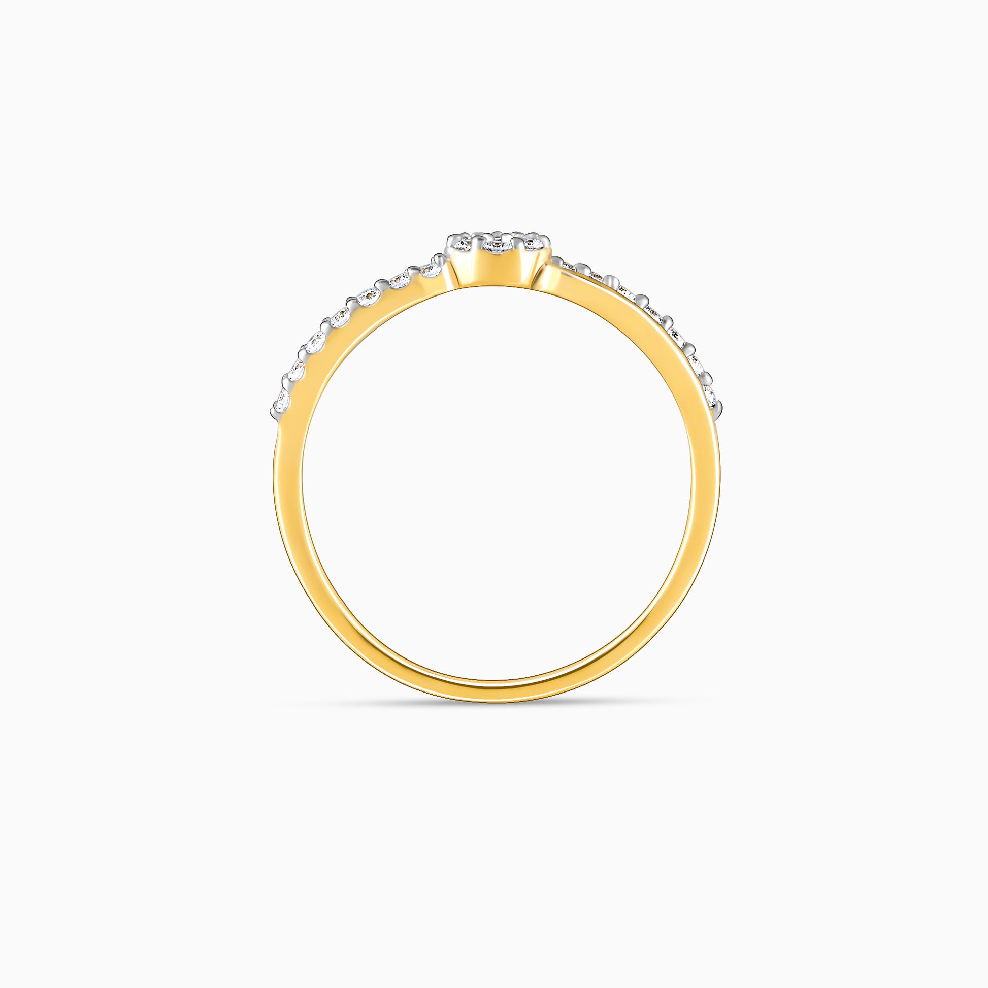 Gold Intertwined Spark Lab Grown Diamond Ring