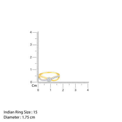 Gold Intertwined Spark Lab Grown Diamond Ring