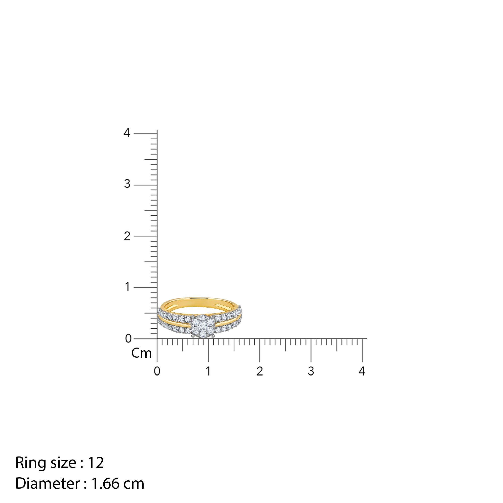 Gold Dual Dreams Diamond Ring - view 4