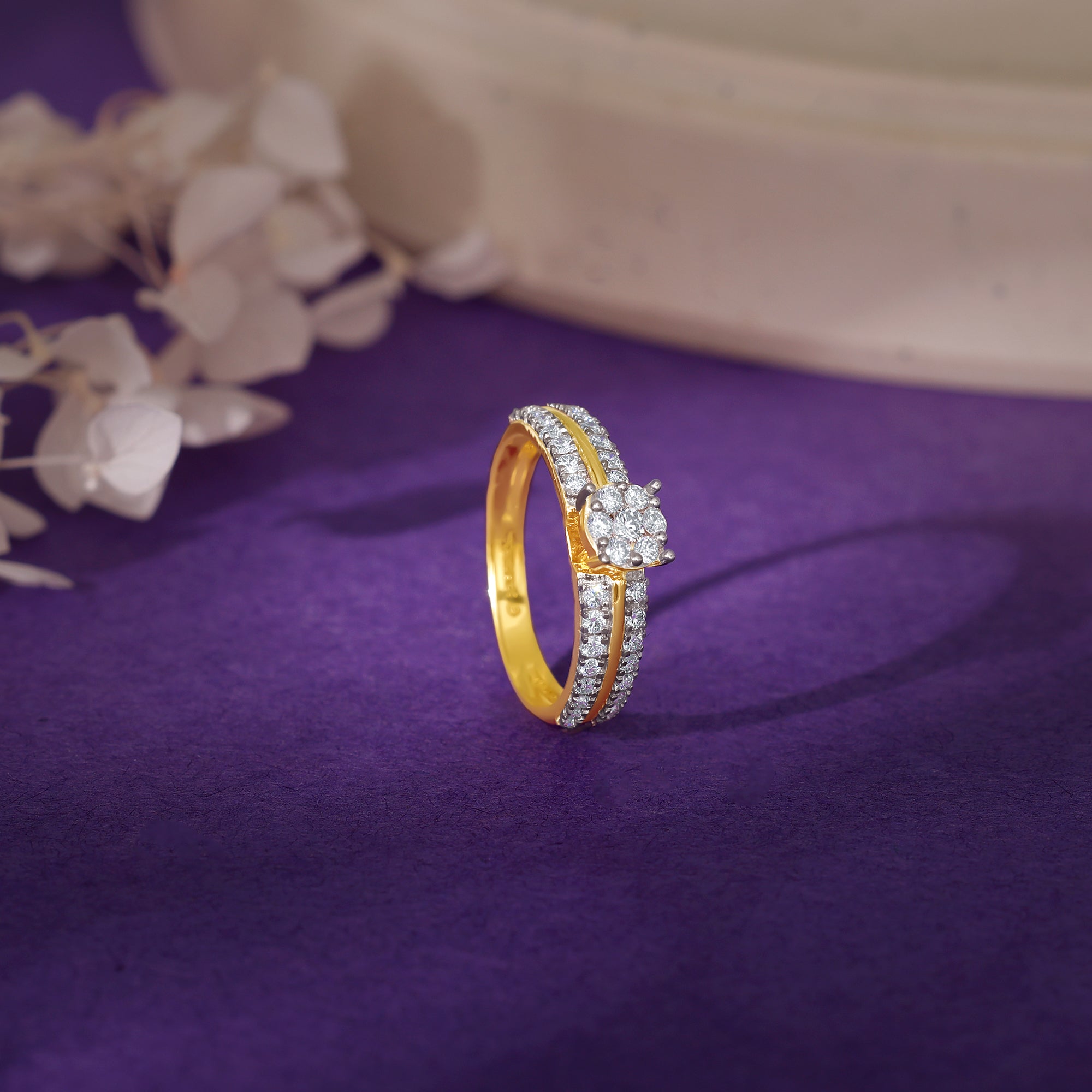 Gold Dual Dreams Diamond Ring - view 2