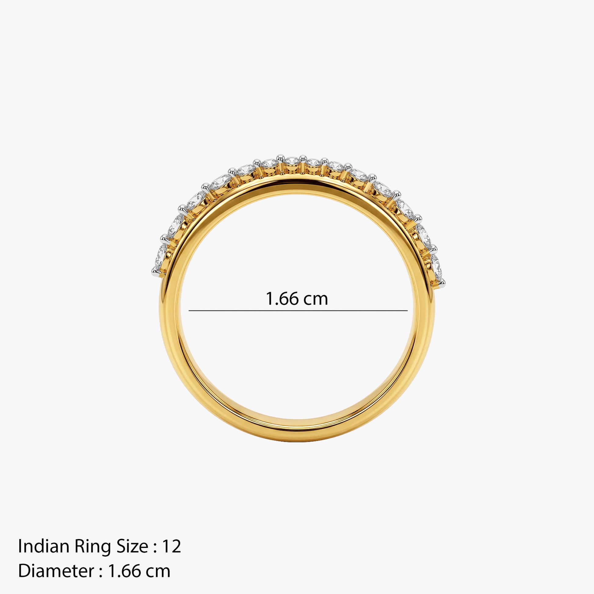 Gold Ligne Eternelle Lab Grown Diamond Ring (Size 12)